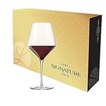 Libbey Signature Wine Glass Gift Set of 4, 24-Ounce, Greenwich Red (24 oz)