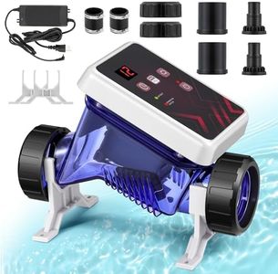 Bonvoisin Salt Water Pool Chlorinator System Salt Chlorine Generator for Above Ground Pools Saltwater Pool System with Titanium Cell, LED Control Panel, Self-Cleaning Function Up to 5,800 Gallons Pool