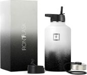 IRON °FLASK Sports Water Bottle - 1890 ml, 3 Lids (Straw Lid), Vacuum Insulated Stainless Steel, Hot Cold, Double Walled, Thermo Mug, Metal Canteen