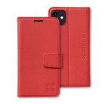 SafeSleeve EMF Protection Anti Radiation iPhone Case: iPhone 11 RFID EMF Blocking Wallet Cell Phone Case (Red)