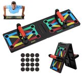 Push Up Board, 12 in 1 foldable Push Up Rack Board Train Gym Fitness System Workout Exercise Stands for Body Training