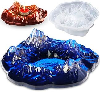 NiArt Epoxy Resin Silicone Mold Large Snow Mountain Peak Ashtray DIY Casting Plaster UV 3D Art Multipurpose Handcraft Agate Home Decor Aroma Stone Jewelry Tray Candle Holder Baking Desert Weed Cigar