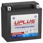 UPLUS ATV Battery YTX14-BS, 12V 12Ah Scooter Snowmobile UTV Motorcycle Battery Maintenance Free - Sealed Agm Powersports Batteries Compatible with Honda Suzuki Kawasaki Yamaha