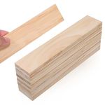 EXCEART 10 Pieces Natural Pine Wood Rectangle Board 20cm Unfinished Wood Pieces Blank Wooden Cutouts for Home Decoration, DIY Supplies