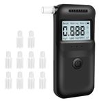 GOOPOOL Breathalysers, Alcohol Breathalyzer UK, Alcohol Tester with 10pcs Mouthpieces, High Accuracy Brethalizers for UK with Digital LCD Screen for Home Personal Testing