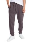 Love My Fashions® Mens Trousers Drawstring Elasticated Cuff Jogging Fleece Bottoms Zip Pockets Close Hem Casual Outwear Sweatpants Charcoal X-Large