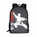 Belidome Kung Fu School Backpack for Kids Boys Girls Side Mesh Pockets Bookbag