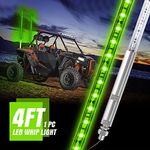 1PC 4FT LED Whip Light for Truck, BESTZHEYU 1.2M LED Whip Light Antenna Whips for Off- Road Vehicle ATV UTV RZR Polaris Sand Dune Buggy 4x4,Green