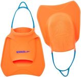 Speedo Unisex Biofuse Fitness Fin | Swim Training | Swimming Fin | Flippers, Fluro Tangerine/Pool Blue/Blue Flame, S