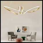 Smartway Aluminium - 72W Modern, Chandelier For Dining Table Modern, Hall, (Warm White, Cold White, Natural White), Remote Control