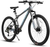 26" Mountain Bike for Adults and Youth High Carbon Steel Frame Front and Rear Mechanical Disc Brake 21 Speed Gear System 26x2.125 Tires