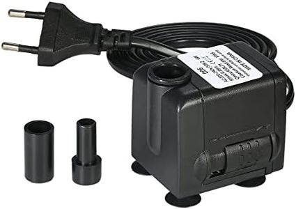Mingzhe 450L/H 6W Submersible Water Pump for Aquarium Tabletop Fountains Pond Water Gardens and Hydroponic Systems with 2 Nozzles AC220-240V