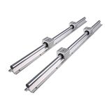 CNCYEAH Linear Rail 2PCS SBR12 500mm Fully Supported Linear Rail Guide CNC Parts with 4 PCS SBR12UU Bearing Blocks for DIY CNC Routers Lathes Mills Automated Machines