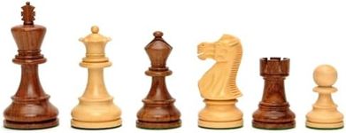 WE Games Staunton Wooden Chess Pieces, Weighted, Handpolished, Sheesham and Boxwood, 2.5 in. King