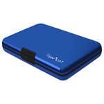 TopMost RFID-Blocking Aluminum Blue Wallet Credit Cards Holder for Men & Women - Slots for 12 Cards and Bills