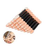 Eyeshadow Applicator, Pack of 50 Professional Eyeshadow Brushes, Double Head Eyeshadow Applicator, Eyeshadow Brush for Eyeliner, Eye Make-Up, Crafts, DIY Nail Art (6.5 cm)