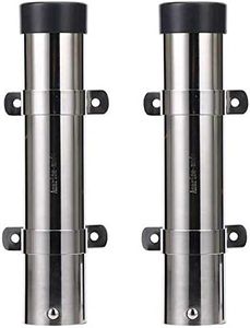 Amarine Made Pair of Boat Marine Fishing Stainless Steel Side Mount Rod Holders with Brackets-7743S