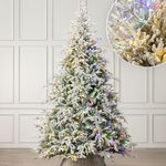 Christow Pre-Lit Flocked Christmas