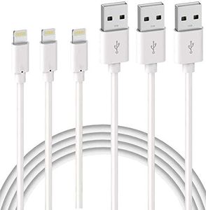 Quntis 3Pack 1M iPhone Charger Cable MFi Certified USB A to Lightning Cable Compatible for iPhone 14 Plus Pro Max iPhone 13 12 Mini Pro Max 11 X XS XR 8 Plus 7 Plus 6 Plus 5s SE iPad Pro iPod and More