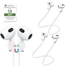 rootful.® 2X Magnetisches AirPods Halteband [ZUVERLÄSSIG] Halterung für Sport, Reisen UVM. - AirPods Zubehör - AirPods Straps aus weichem Silikon kompatibel mit AirPods 1, 2, 3, 4 AirPods Pro 1, 2, 3