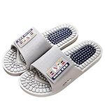 Acupressure Massage Slippers for Men Women Reflexology Therapy Shoes Foot Acupuncture Slippers Plantar Fasciitis and Neuropathy Pain Relief Massage Sandals Gifts for Parents (Grey, EU 40-41)