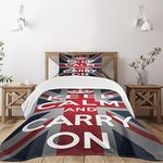 Ambesonne Union Jack Bedspread Set,