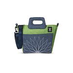 VAYA BentoBag Mini - Insulated LunchBag | Waterproof and with Cutlery Pouch | Easy-to-Carry Lightweight Tote with Zip & Handle | Sling Bag with Adjustable Detachable Nylon Strap | Electric Green
