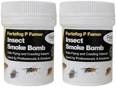 Pest O One® Smoke Bomb Professional Strength Fogger Fumigator for Fleas, Bed Bugs, Moths, Cluster Flies, Spiders, Poultry Red Mite & All Insects – 11g Midi Fumer (Pack of 2)