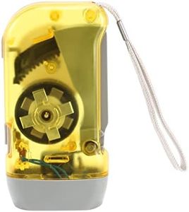 MOUNAY 3 LED Dynamo Wind Up Flashlight Hand-Pressing Crank No Battery Torch