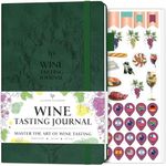 Legend Wine Tasting Journal – Wine Guide & Diary – Unique Accessories & Gifts for Wine Lovers, Women & Men, Eco Leather Notebook (Forest Green)