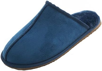 CLPP'LI Mens Slip on Slippers - Blue - 10