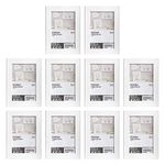 Ikea FISKBO 10 x 15 cm (4 x 6 Inches) White Photo Frames, Fibreboard & Plastic, 002.956.53 - Set of 10