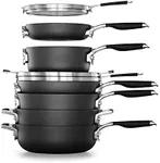 Calphalon Select by Space Saving Hard Anodized Nonstick Cookware Set, 9 Piece