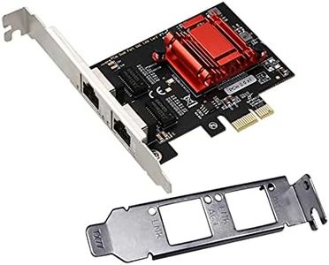 Dual-Port PCIe Gigabit Network Card 1000M PCI Express Ethernet Adapter with Intel 82575/82576 Two Ports LAN NIC Card for Support PXE for Windows/Windows Server/Linux/Freebsd/DOS with Low Profile