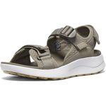 KEEN Women's Elle Sport Backstrap Breathable Adjustable Comfortable Open Toe Athletic Wedge Sandals, Brindle/Star White, 10