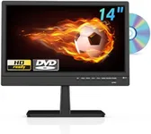 Feihe 14 Inch TV with DVD Player Built-in, HD Flat Screen Small TV DVD Player Combo w/ATSC Tuner/HDMI/USB/AV/VGA Input, Suitable for Kitchen Bedroom RV Camper