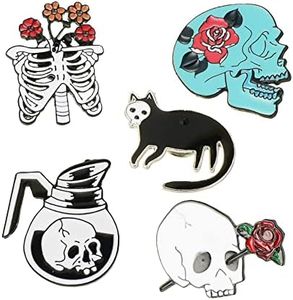 YengHome Cute Enamel Lapel Pins Brooches Sets, DIY Dogs Cats Animal Plant Punk Christmas Halloween Brooches Pin Badges for Clothing Bags Backpacks Jackets Hat