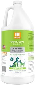 Nootie Aloe&Oatmeal Pet Shampoo for Sensitive Skin-Long lasting Cucumber Melon Shampoo-Helps Relieve Dry Itchy Skin for Dogs&Cat-Natural Ingredient-Soap Paraben&Sulfate Free-Cleans Conditions-1 Gallon