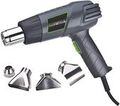 Genesis GHG1500A Dual Temperature Heat Gun Kit With Fast Heat High And Low Settings 572F/1000F, Air Reduction Nozzle, Reflector Nozzle, And Two Deflector Nozzles with 2 Year Warranty