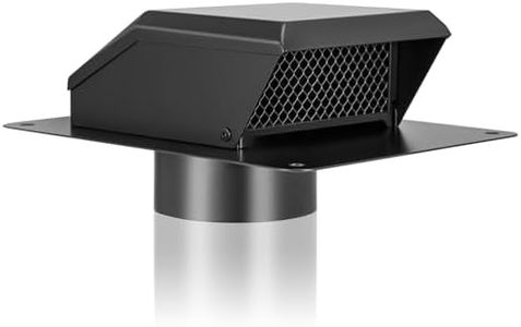 GROWNEER Roof Vent 4 Inch, Removable Roof Vent for Houses, Galvanized Steel Roof Exhaust Vent for Ventilation System-with Damper, Rainproof and Snowproof