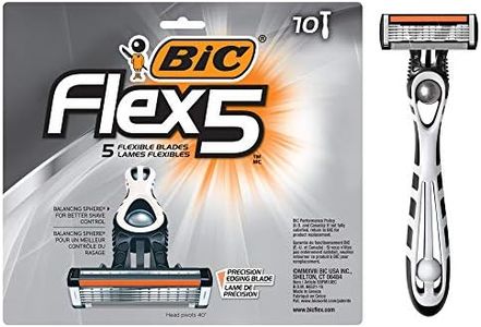 BIC Flex 5 Men's 5-Blade Disposable Razor, 10 Count