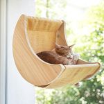 Window Cat Beds for Indoor Cats Perches Moon Shelves Mounted with Strong Suction Cups Cat Window Seat for Sleep and Watch Birds