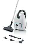 Bosch Serie 4 BGB41HYGGB ProHygienic 600W 4.5KG Bagged Cylinder Vacuum Cleaner for carpets, rugs, upholstery and car interiors - White