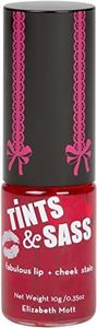 Elizabeth Mott Tints & Sass Rosy Cheek & Lip Stain - Glowy Long-Lasting Cheek & Lip Stains & Tints - Cruelty Free Lip And Cheek Stain For All Skin Types - Non-drying Korean Lip Tint (10g/0.35oz)