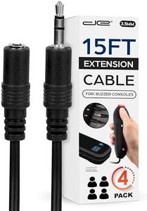 Digital Energy 15 Ft Extension Cables for Handheld Game Buzzer System 4-Pack