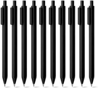Kaco PURE Gel Pens Black Ink 0.7 mm Medium Point, 10 Pieces Set, Original Design, Quick Drying Aesthetic Note Taking Pens Office Supplies Cute Stationery (10 Black)