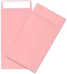 100pack Money Saving Envelopes,3.5x6.5inch pink Money Envelopes for Cash, Key Envelopes for Coins, Checks, Gift Cards & Tickets(Pink)