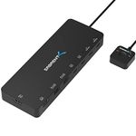 SABRENT KVM Switch, peripheral sharing with 2 port USB C inputs, 2 ports USB-C outputs, 60W (PD 3.0) 2 USB ports dual HDMI ports, thunderbolt compatible, Control two PCs with one monitor (USB-CKDH)