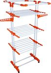 Parasnath 3 poll Cloth Drying Stand Made in India (Wheels Comes with Break System)