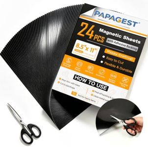 24 Pack Magnetic Sheets with Adhesive Backing 8.5x11 Inch Cuttable Magnet